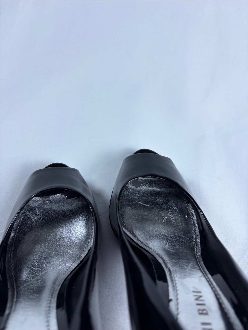 gianni bini heels Black Patent Peep Toe Size 8 - Picture 9 of 9